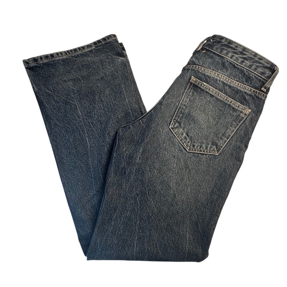 Zara + Denim Jeans Womens Size 6 Medium Wash Straight Leg Button Fly EUC